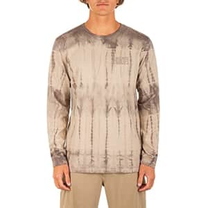 Hurley Men's Everyday Washed Long Sleeve T-Shirt, Khaki, XX-Large for $19