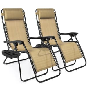 Best Choice 2-Pk. Zero Gravity Patio Chairs for $60 Best Choice 2-Pk. Zero Gravity Patio Chairs for $60