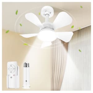 NBKLS Ceiling Fan with LED Light and Remote for $16