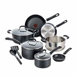 T-fal Experience Nonstick Cookware Set 12 Piece Induction Pots and Pans, Dishwasher Safe Black for $198