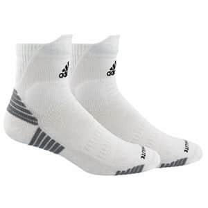 adidas Unisex-US Alphaskin Maximum Cushioned High Quarter Socks (1-Pair), White/Black/Light Onix, for $12 adidas Unisex-US Alphaskin Maximum Cushioned High Quarter Socks (1-Pair), White/Black/Light Onix, for $12