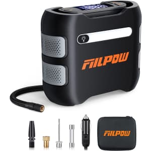 Fiilpow 12V DC Portable Air Compressor for $40