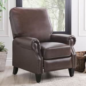 Braxton Bonded Leather Pushback Recliner for $249 for members