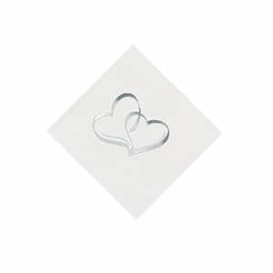 Fun Express - 2 Hearts Paper Cocktail Napkin for Wedding - Party Supplies - Print Tableware - Print for $14