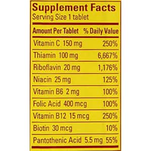 Nature Made Super B Complex Tablets, 60 Count (Pack of 2) for $14