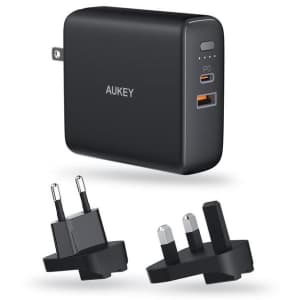 Aukey 3-in-1 Travel Charger and 5,000mAh Power Bank for $18