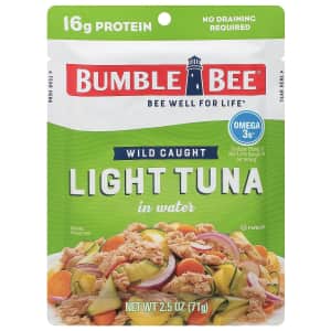 Bumble Bee Premium Light Tuna Pouch 12-Pack for $9