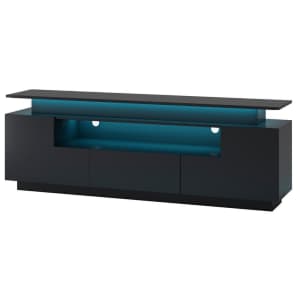 Harper & Bright Designs 67" TV Stand w/ Cabinets, LED Lights for $235