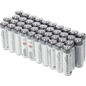 Amazon Basics AA Alkaline Battery 40-Pack for $6