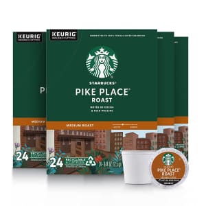 Starbucks Pike Place Roast K-Cup Coffee Pods 96-Pack for $37 via Sub & Save