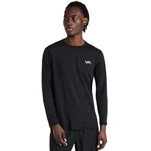 RVCA Men's Sport Vent Long Sleeve Crew Neck T-Shirt, Black, X-Large for $40