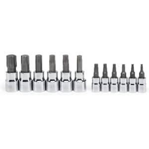 Crescent 12-Piece 1/4" & 3/8" Drive Torx Bit Socket Set for $16