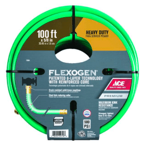 Ace Flexogen 100-Foot Premium Grade Green Vinyl Hose for $30 for members Ace Flexogen 100-Foot Premium Grade Green Vinyl Hose for $30 for members