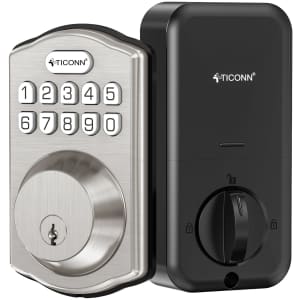 Ticonn Keyless Entry Door Lock Deadbolt with Keypad for $20