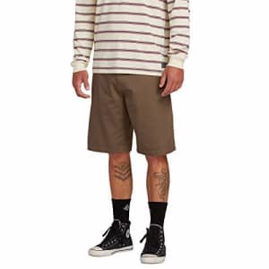 Volcom Men's Vmonty Chino Shorts, Mushroom, 38 for $21