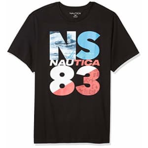 Nautica Men's Tall Short Sleeve 100% Cotton Jersey Graphic T-Shirt, True Black, 1X Big for $13 Nautica Men's Tall Short Sleeve 100% Cotton Jersey Graphic T-Shirt, True Black, 1X Big for $13