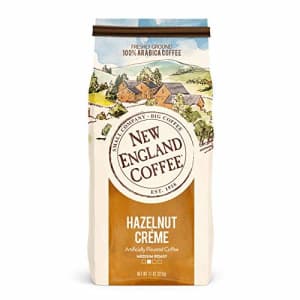 New England Coffee Hazelnut Creme, Medium Roast Ground Coffee, 11 Ounce (1 Count) Bag for $6