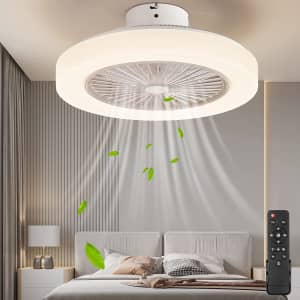 Eihiwd 19" Bladeless Ceiling Fan with Lights for $190