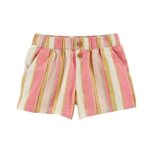 OshKosh B'Gosh Girls' Pull-on Shorts, Multi Stripe, 7 for $8