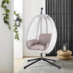 FDW Swing Egg Chair Hammock Chair Hanging Chair with Metal Stand and Cushion for Indoor Outdoor Patio for $125