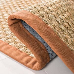 Safavieh Natural Fiber Collection NF114B Basketweave Natural and Brown Summer Seagrass Area Rug (2' for $23 Safavieh Natural Fiber Collection NF114B Basketweave Natural and Brown Summer Seagrass Area Rug (2' for $23