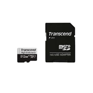 Transcend 512GB microSD w/Adapter UHS-I U3 High Endurance TS512GUSD350V for $79