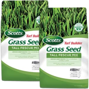 Scotts Turf Builder Grass Seed Tall Fescue Mix 7-lb. Bag 2-Pack for $100