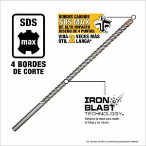 DEWALT SDS Max Bit for Rotary Hammer, 5/8-Inch x 8-Inch x 13-1/2-Inch, 4-Cutter (DW5806) for $26 DEWALT SDS Max Bit for Rotary Hammer, 5/8-Inch x 8-Inch x 13-1/2-Inch, 4-Cutter (DW5806) for $26