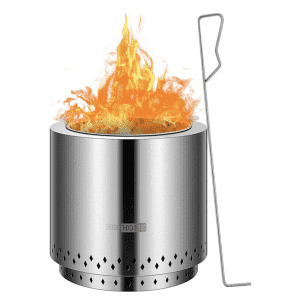 Vivohome Stainless Steel Outdoor Smokeless Fire Pit with Poker for $140