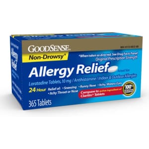 GoodSense Allergy Relief Loratadine Tablets 365-Count Bottle for $12 via Sub & Save
