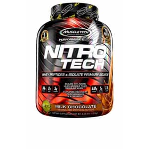 MuscleTech NitroTech Protein Powder Plus Muscle Builder, 100% Whey Protein with Whey Isolate, Milk for $87