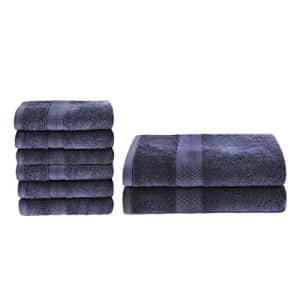 SUPERIOR Rayon from Bamboo Kits Towel Set, 2 Bath 6 Hand, River Blue for $38