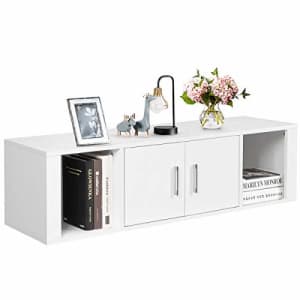 Giantex Wall Mounted Storage Cabinet 2 Cube Floating Media Hanging Desk W/2 Doors and 2 Open for $75 Giantex Wall Mounted Storage Cabinet 2 Cube Floating Media Hanging Desk W/2 Doors and 2 Open for $75