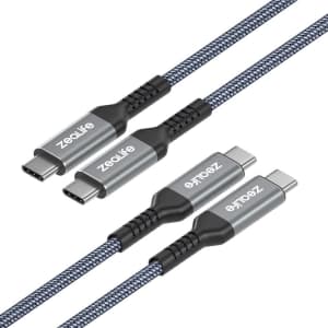 ZeaLife USB-C to USB-C Cable 2-Pack for $6