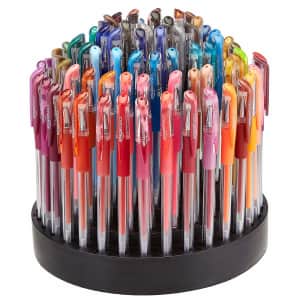 Amazon Basics Multi-Color Gel Pen 100-Pack w/ Rotating Stand for $25