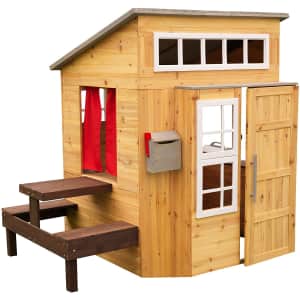 KidKraft Modern Outdoor Wooden Playhouse for $340
