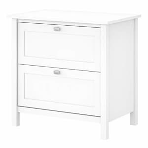 Bush Furniture Lateral File Cabinet with Satin Chrome Hardware, Broadview Collection 2 Drawer for $181