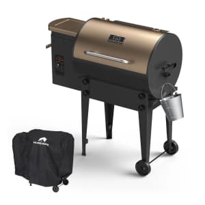 HiMombo 8-in-1 Wood Pellet Grill and Smoker for $170