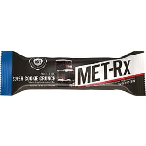 MET-Rx Big 100 Colossal Protein Bar, Super Cookie Crunch, 4 Count Value Pack, High Protein Bars to for $8