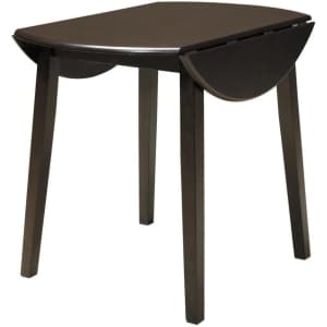 Signature Design by Ashley Hammis Round Dining Room Drop Leaf Table for $136 Signature Design by Ashley Hammis Round Dining Room Drop Leaf Table for $136