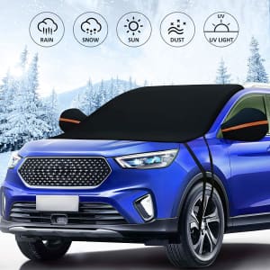 Unzano Windshield Snow Cover for $10 Unzano Windshield Snow Cover for $10