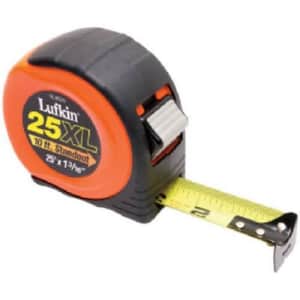 Crescent Lufkin 1-3/16" x 25' Cushion Grip Orange Case Yellow Clad Power Return Tape Measure - for $19