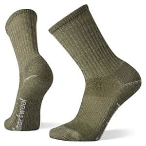 SmartWool Hike Classic Edition Light Cushion Crew Socks, Military Olive, Large for $21