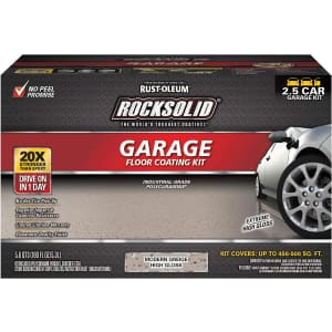 Rust-Oleum RockSolid Polycuramine 2.5 Car Garage Floor Coating Kit for $232