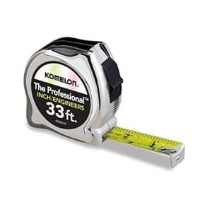 Komelon 433IEHV High-Visibility Professional Tape Measure both Inch and Engineer Scale Printed for $17
