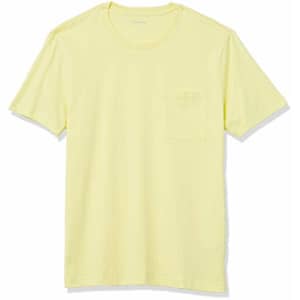 Amazon Brand - Goodthreads Men's "The Perfect Crewneck T-Shirt" Short-Sleeve Cotton, Lemon, Large for $14