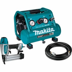 Makita MAC100QK1 Quiet Series 1/2 HP, 1 Gallon Compact, Oil-Free, Electric Air Compressor, and 18 for $259 Makita MAC100QK1 Quiet Series 1/2 HP, 1 Gallon Compact, Oil-Free, Electric Air Compressor, and 18 for $259