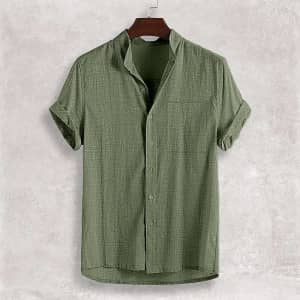 Koulb Men's Linen Shirt for $8