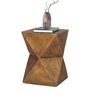 Adeco Concrete, Patio Side End Decorative Garden Stool Nightstands Plant Stand Coffee Indoor for $50