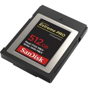 SanDisk 512GB Extreme PRO CFexpress Card Type B for $160
